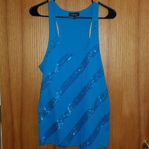 Sparkle Sequin Racerback Tank Top